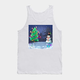 christmas with snowman and gifts Tank Top